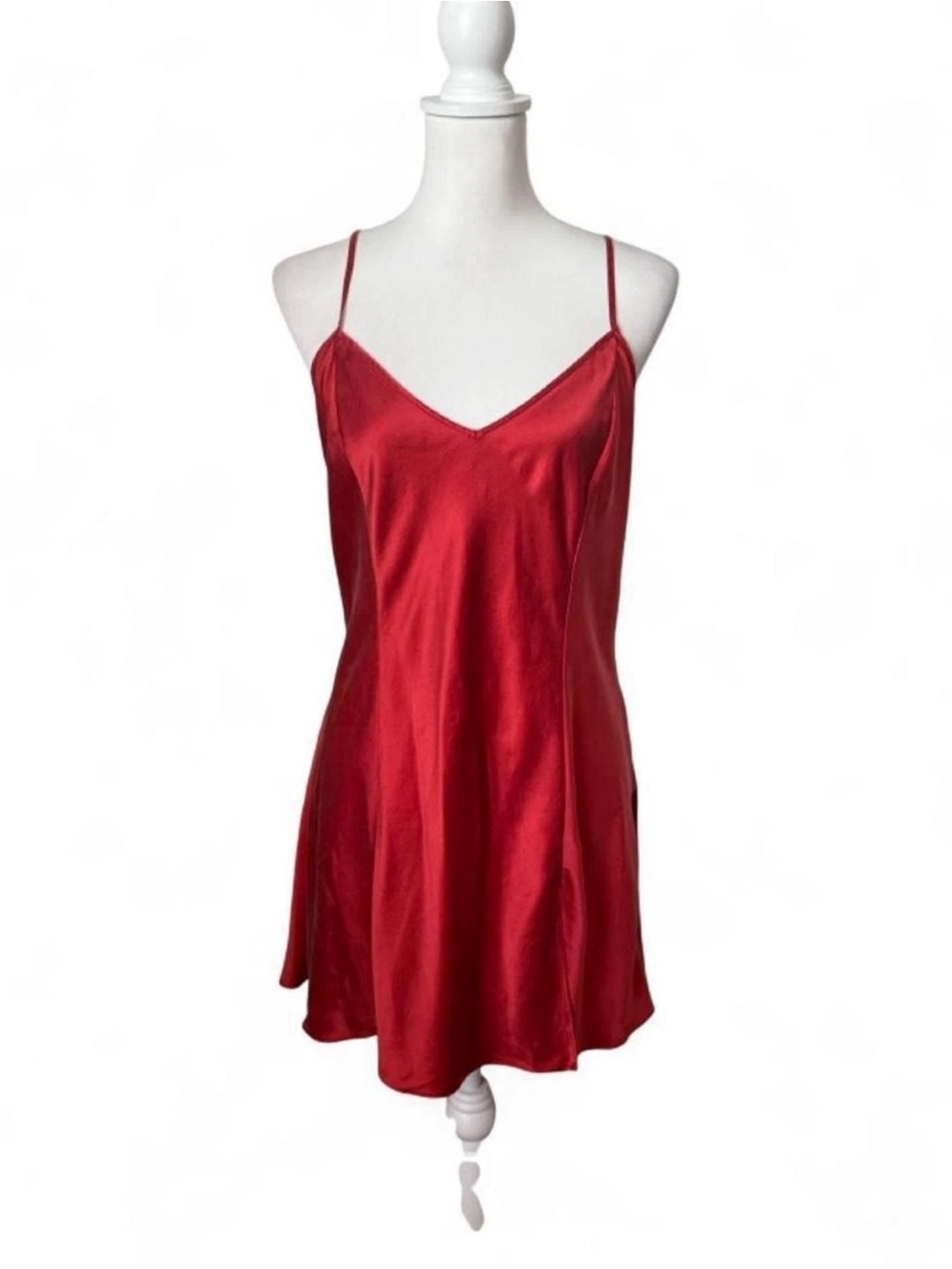 NWT Victoria's Secret Silk Red Slip Mini Dress. Size L rare find